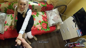 Preview 1 of More Love 2 - StepBrother Punished Cute Teen Student girl StepSister For Bad Studies | POV &amp_ English Subtitles