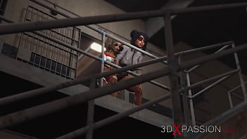 Preview 3 of Cute Shemale Cock - Hot sex with Harley Quinn! Prison officer and strapon in her ass.