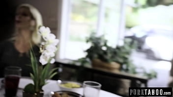 Preview 1 of My Neighbor Is Shy - Stepmom and Stepson Initiate Threesome with Hot Babe