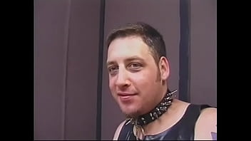 Preview 1 of Orgasm Solo Bbw - Mature blonde in leather lingerie puts out cigarettes on the body of her muscle slave