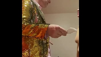 Preview 4 of Son Fuck Virgin Step Mom - McHenry Cruiser Gets a Blowjob as He Performs Standup Comedy