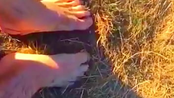 Preview 3 of Momos Of Japan - Solo Male: Feet in Mud