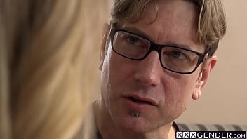 Preview 1 of Doctor Gekso - Older guy sucked shemales Casey Kisses big hard dick before she got fucked