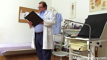Preview 1 of Xxxeca - Spycam recording of naked young MILF on her gyno exam