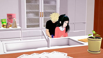 Preview 2 of Black Men Ass Sex - My Hero Academia: Katsuki Bakugo Helps The New Slim Inko Midoriya Feel Young Again