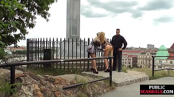 Preview 2 of Sony Leon Xxx Chadai - Public slut caned and facefucked by masters