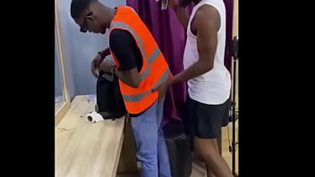 Preview 1 of Hirohens Xxx - 3 black boys go deeper on hotel technician&#039_s ass