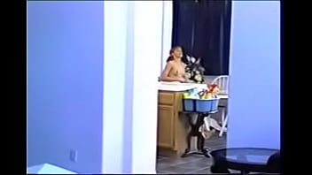 Preview 3 of Amravati Sex - Hot teen cheerleader double penetrated and creampied on kitchen table