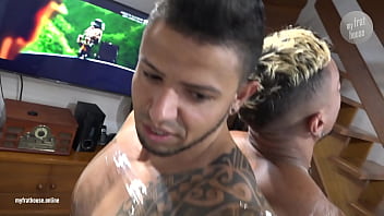Preview 4 of Wwe Oils - Hidden cameras in a house full of muscle guys