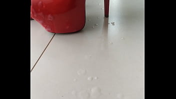 Preview 4 of Dominatrixes Riding A Dick - Mais Uma gozada no Peep toe vermelho da namorada! big cumshot on girlfriend&#039_s red high heels