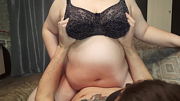 Preview 1 of Sex Videox - Russian amateur BBW get her huge tits sucked and fucked,  and she loves it so much