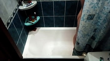 Preview 1 of Hot Mom Mumy - Guy jerking off in the shower