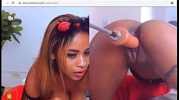 Preview 1 of Amaai Diesel - devilish ebony gets fucked by fuckmachine to my tips