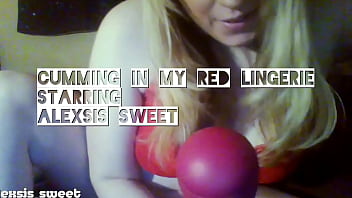 Preview 1 of Lindsey Shaw Porn - Cumming in my Red Lingerie starring Alexsis Sweet
