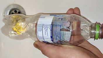 Preview 2 of Sexmomo Com - Pulsating Piss In A Bottle! -  Pissing To Taste It