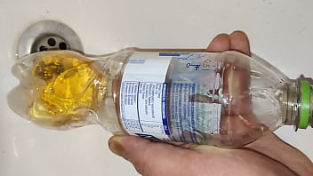 Preview 3 of Sexmomo Com - Pulsating Piss In A Bottle! -  Pissing To Taste It