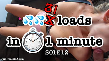 Preview 1 of Japanes Skandal - THREE Loads In 1 Minute - HUGE 4K Cumshots YummyCouple