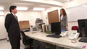 Preview 1 of Blaek Hot Jav - Uncensored Japan Porn with Skinny Secretary Japanese Teen who seduce to Suck Dick of old Boss in Office