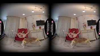 Preview 3 of Brother Punishment - Solo brunette,  Kecy Hill is masturbating at home,  in VR