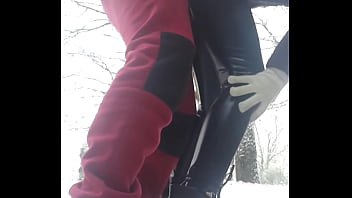 Preview 3 of Miya Khalifa Sexmi - Laura On Hee 2021 video of standing fucking between the snow
