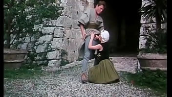 Preview 2 of New Poronhub Videos - Wearing queen of the day (Sarah Young) wants to hear naughty and  fruity Decameron stories to have a good time during feast at a time of plague