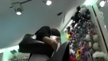 Preview 4 of Massages Two Time - Woman In Black Panties &amp_ Fishnet Stockings Gets Upskirted While Shopping