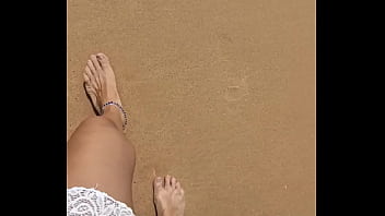 Preview 1 of English Sexx Videos - Peeing bikini public beach