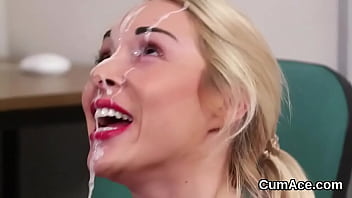 Preview 3 of 2xx Bangla Videos - Flirty sex kitten gets cumshot on her face gulping all the load