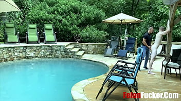 Preview 2 of My Friend Mom Rape - Cop Caught A Felon By The Pool And Punish Fucked Him