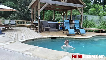 Preview 1 of My Friend Mom Rape - Cop Caught A Felon By The Pool And Punish Fucked Him