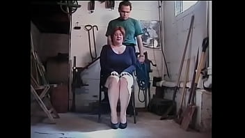 Preview 1 of Indian Boy Aunty Sex Photos - Cute BBW loves when her huge tits are tied with a rope and clothespins are hung on her nipples