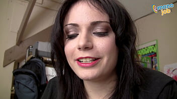 Preview 1 of Shemale Castation - Barely-legal Alt-Girl Alexis Blaze uses only her hands to make two dudes blow all over her face as she rubs her cunt!