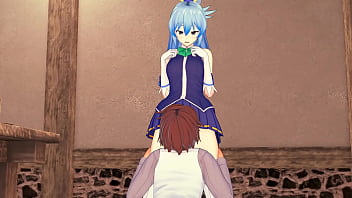 Preview 1 of Brazier America - KonoSuba: Kazuma Uses His Secret New Skill on Aqua