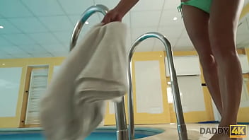 Preview 1 of Sex Videos Xxxxxx Opana - DADDY4K. Vieil homme et fils superbe petite amie ont des relations sexuelles dans de belles poses