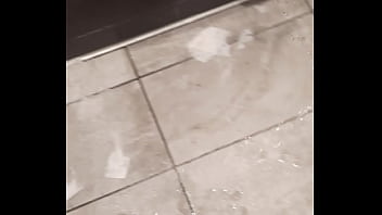 Preview 3 of Skinny Aunt Fucked Teen Boy - Public bathroom piss 2