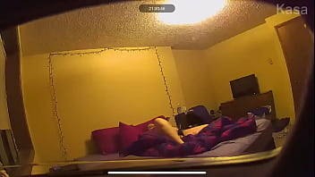 Preview 4 of Facking Dedy - Caught pregnant on hidden cam Masturbating with strap on
