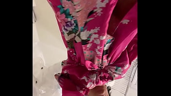 Preview 2 of Sunny Leone Is A Gorgeous Slut - Anna Maria Mature Latina upskirt in bathroom before showering