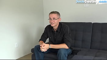 Preview 1 of Prostata Massage Precum - Casting spex amateur jerks off in solo action