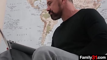 Preview 1 of X Video Sperm - The busted stepdad was given a choice: fuck stepson&#039_s ass or wife would find out about his deviations