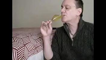 Preview 1 of Gyn Solo - Drinking dark urine in dark stockings