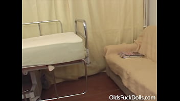 Preview 1 of Fat Vegin Sex - Lean young slut fucked by dirty grandpa Mireck in the waiting room