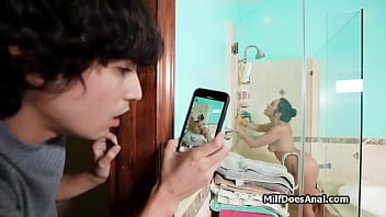 Preview 3 of Pak Hw Hd Cmra - Catching her in shower riding her anal dildo