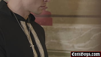 Preview 1 of Tinny Teen Com - Unholy communion between priest Ruslan Angelo and young man Bastian Karim! That big cock was definitely a blessing sent to Bastian as a reward from God!