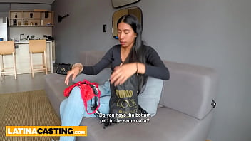 Preview 2 of Jap Ese Mom - Amateur natural tits Latina teen sucks and rides big cock for modeling gig!