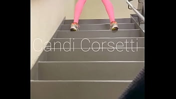 Preview 4 of Romance Xxx Boy And Garl - Candi Corsetti public display of sissy Ass