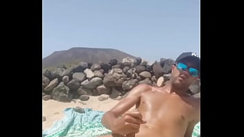 Preview 3 of Hd Download School - Jerking off at nude beach in Canarias