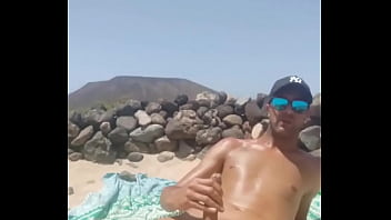 Preview 1 of Hd Download School - Jerking off at nude beach in Canarias