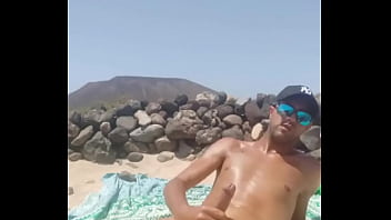 Preview 4 of Hd Download School - Jerking off at nude beach in Canarias