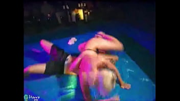 Preview 3 of Gay Bound Cum - Nicole Sheridan Oil Wrestling