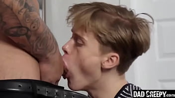 Preview 2 of Wife Tw Cooks - Stepson Adrian Hill Dominated by His Old Ryan Bones